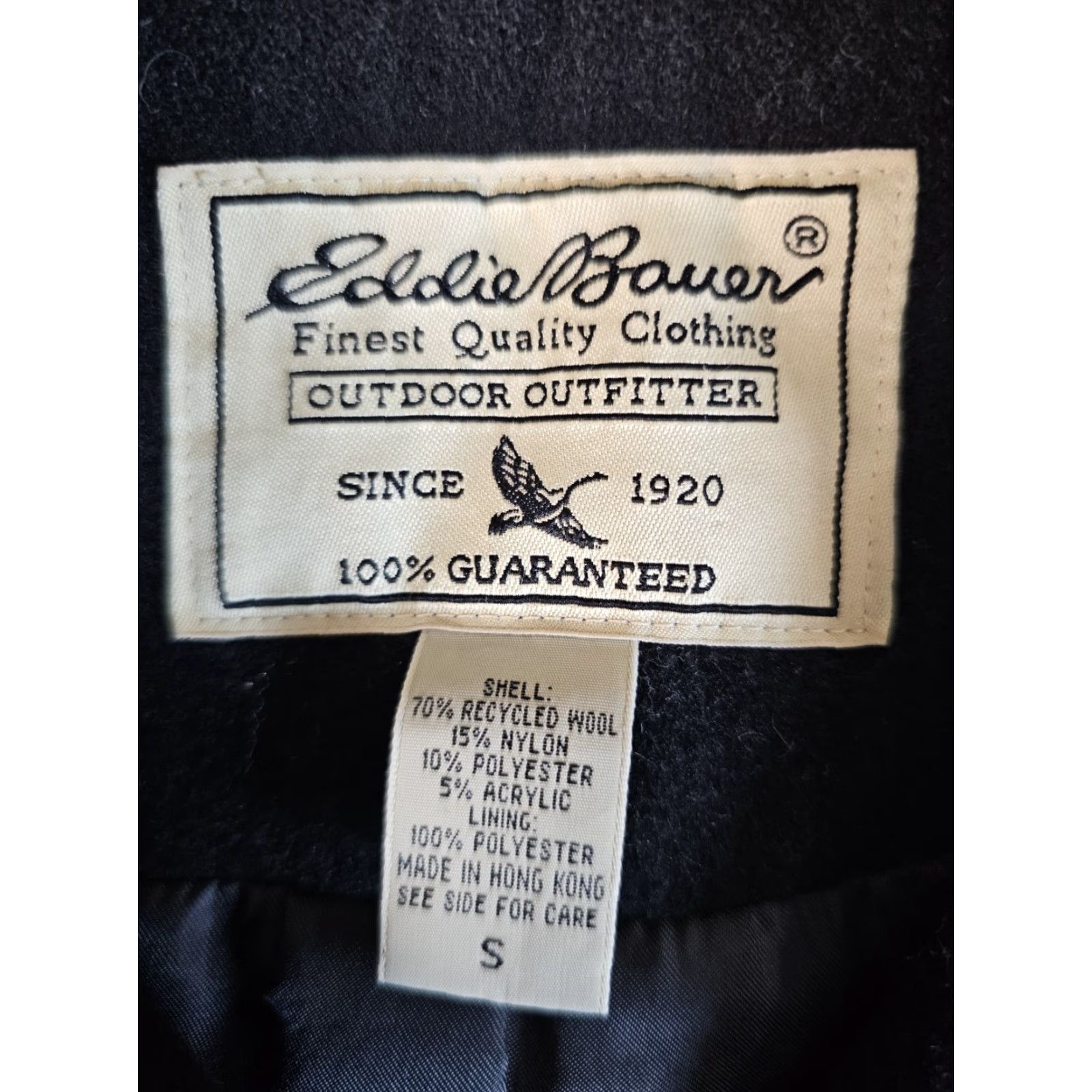 Eddie Bauer VINTAGE Eddie Bauer Peacoat Jacket Black Mens S Wool Double Breasted Style Classic Winter Size US S / EU 44-46 / 1 - 4 Thumbnail