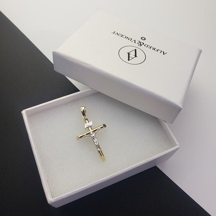 Other Jesus INRI Crucifix Catholic Cross 2Tone 14k YW Gold Pendant Size ONE SIZE - 1 Thumbnail