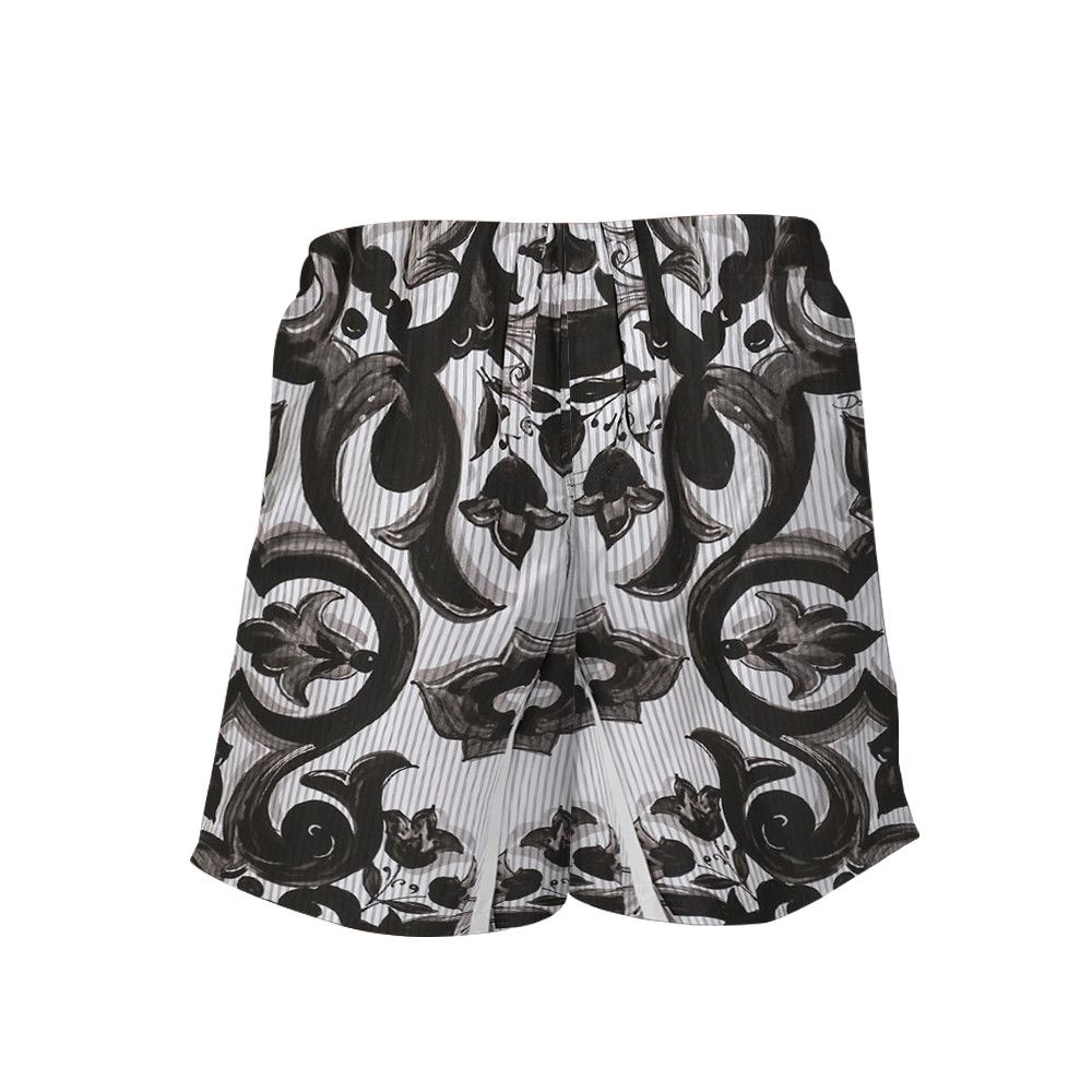 Designer Majolica-Print Poplin Shorts Size US 33 - 2 Thumbnail