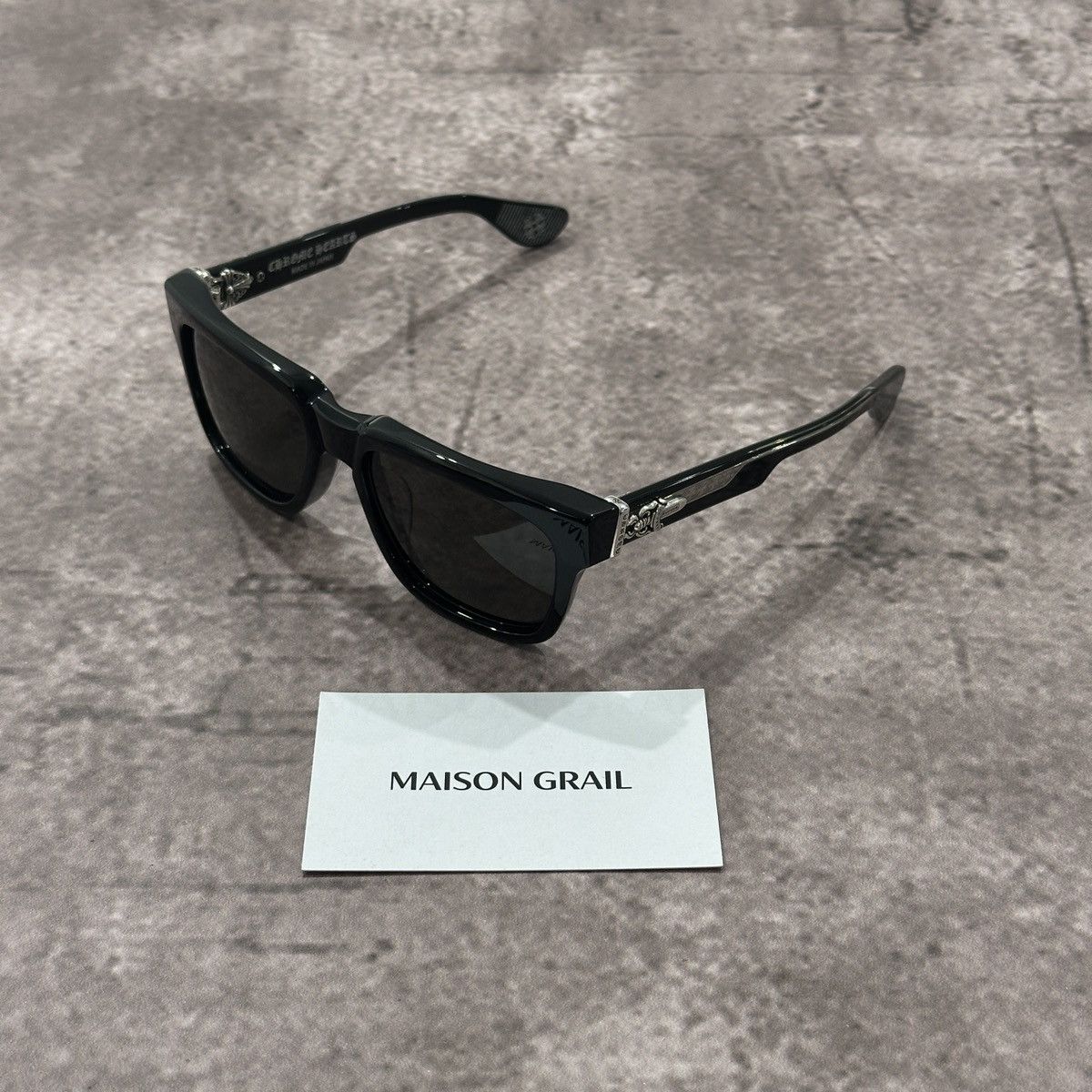 Chrome Hearts CHROME HEARTS BOX OFFICER BLACK DARK GREY SUNGLASSES Size ONE SIZE - 1 Thumbnail