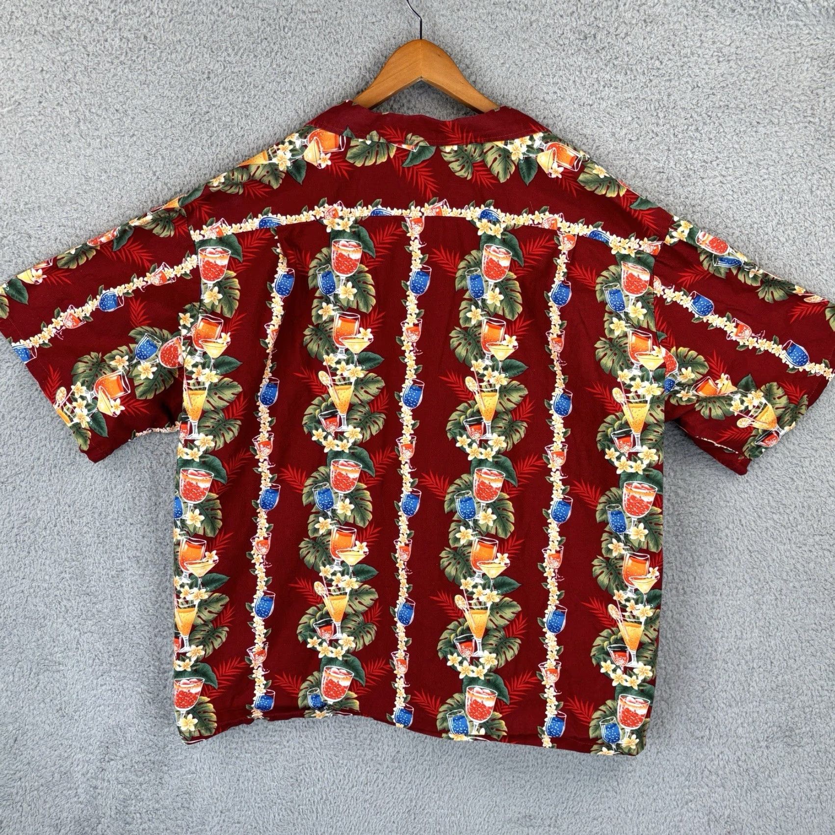 Vintage VINTAGE RJC Hawaiian Shirt Mens 4XL Red Cotton Drink Glass All Over Print Made USA Shirt Size US XXL / EU 58 / 5 - 4 Thumbnail