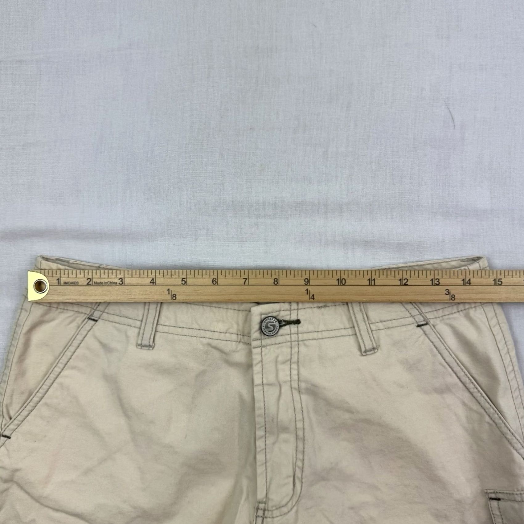 Vintage VINTAGE Squeeze Shorts Womens 7/8 Khaki Pockets Hipster Short Shorts Low Rise Cargo Casual 8 Beige Womens Size 30" / US 8 / IT 44 - 5 Thumbnail