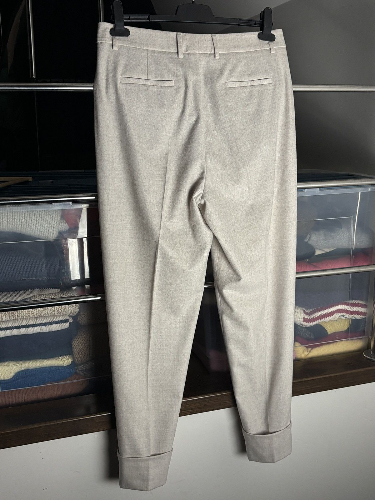 Fabiana Filippi Fabiana Filippi Virgin Wool Cashemre Beige Luxury Pants Size 30" / US 8 / IT 44 - 5 Thumbnail