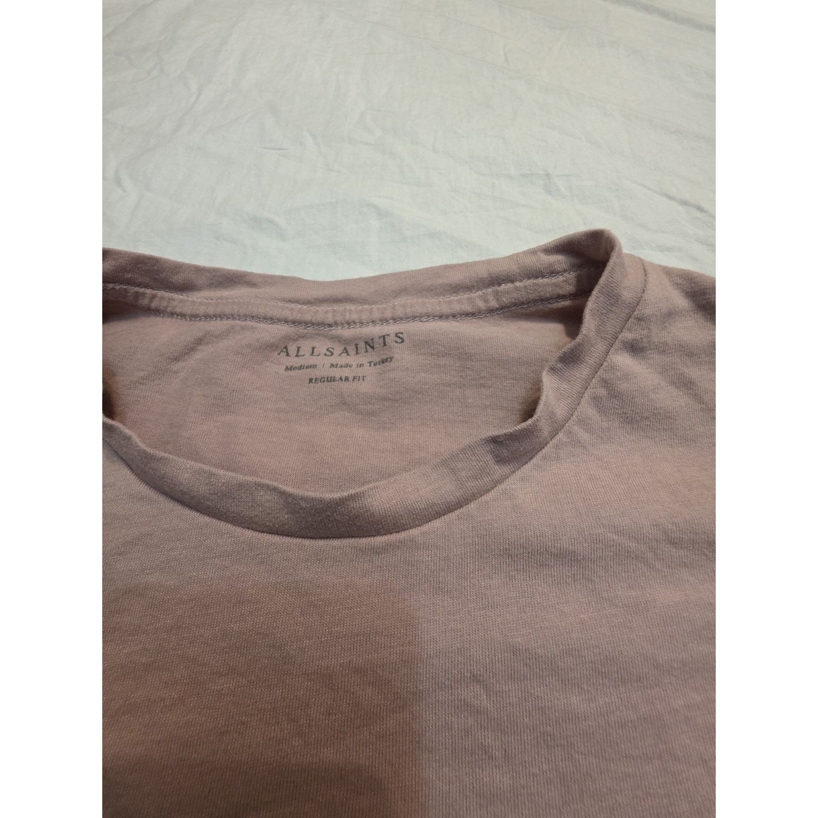 Allsaints All Saints Men's Size Medium Short Sleeve Beige T-Shirt Size US M / EU 48-50 / 2 - 5 Thumbnail