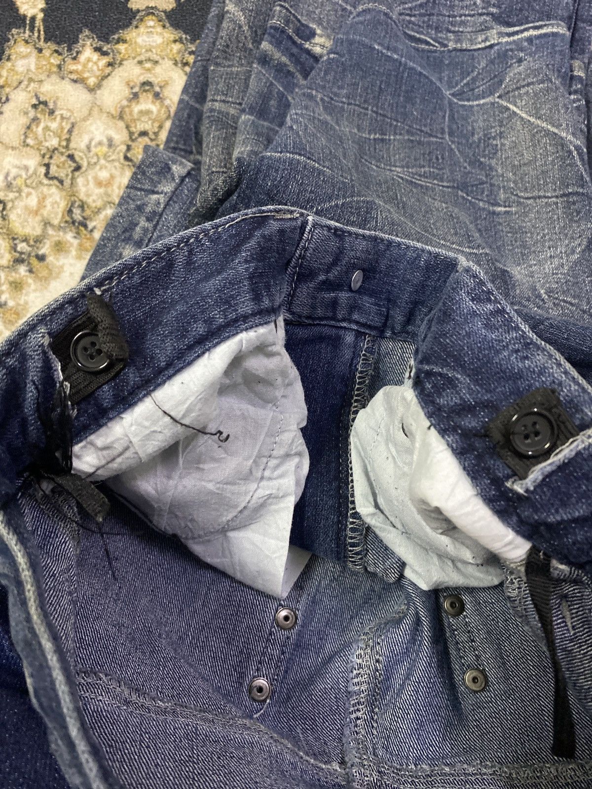 If Six Was Nine × Japanese Brand × Le Grande Bleu (L.G.B.) Unbrand Jean Japan Whisker Clawn Mark Design Straight Cut Size US 28 / EU 44 - 14 Thumbnail