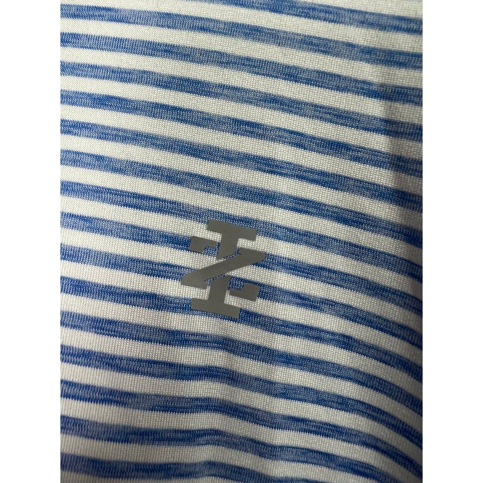 Izod Izod Golf With Stretch Men's Polo Blue White Stripes Large Size US L / EU 52-54 / 3 - 4 Thumbnail