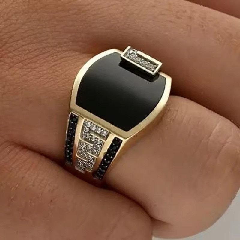 Jewelry Men's Ring Fashion Metal Gold Color Size ONE SIZE - 4 Thumbnail