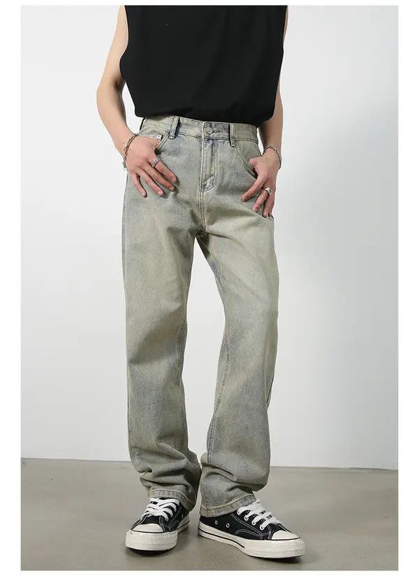 Japanese Brand Japanese all-match trendy distressed loose casual jeans Size US 34 / EU 50 - 3 Thumbnail