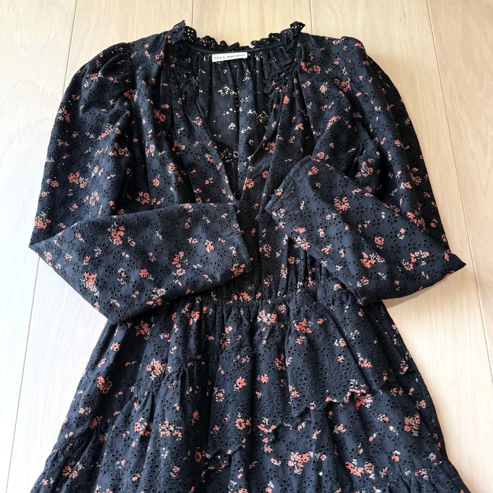 Ulla Johnson Ulla Johnson Dress Women's 0 Black Floral Glam Boho New York Designer Size XS / US 0-2 / IT 36-38 - 4 Thumbnail