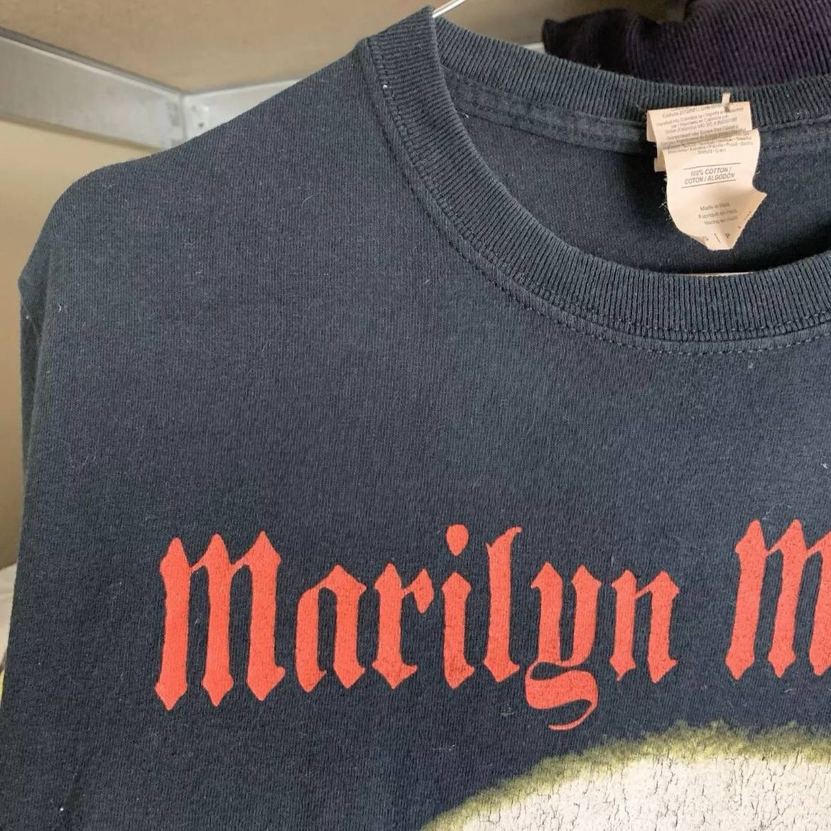 Band Tees Rare! Marilyn Manson Big Face Logo Tee Vintage 00s Size US S / EU 44-46 / 1 - 8 Thumbnail