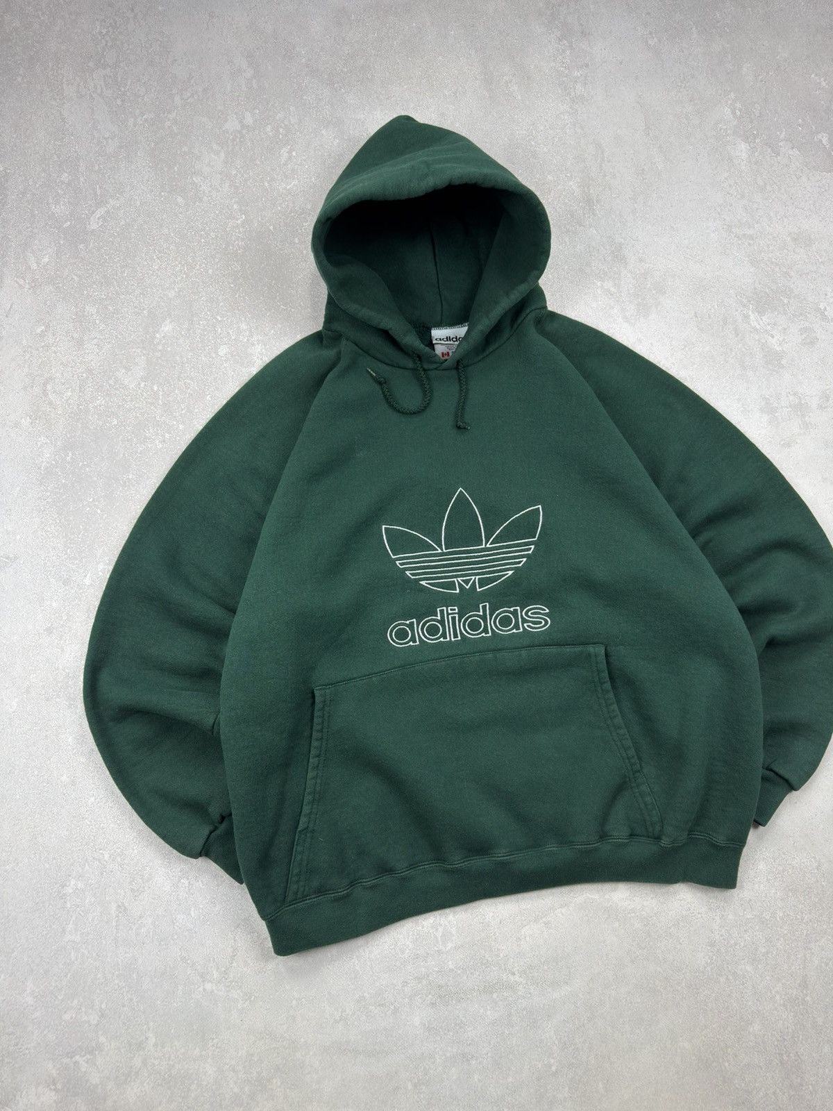 Adidas Vintage Adidas 90s Made In USA Boxy Fit Green Hoodie Y2k Size US XXL / EU 58 / 5 - 3 Thumbnail
