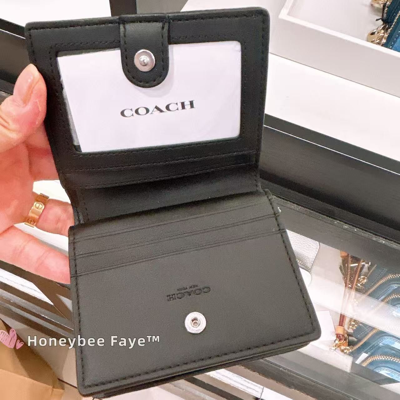 Coach Snap Wallet In Signature Denim CDF22 Size ONE SIZE - 3 Thumbnail