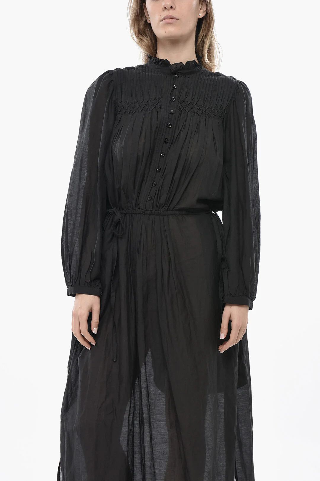 Isabel Marant og1mm0326 Tuxedo Blouse in Black Size XS / US 0-2 / IT 36-38 - 4 Thumbnail
