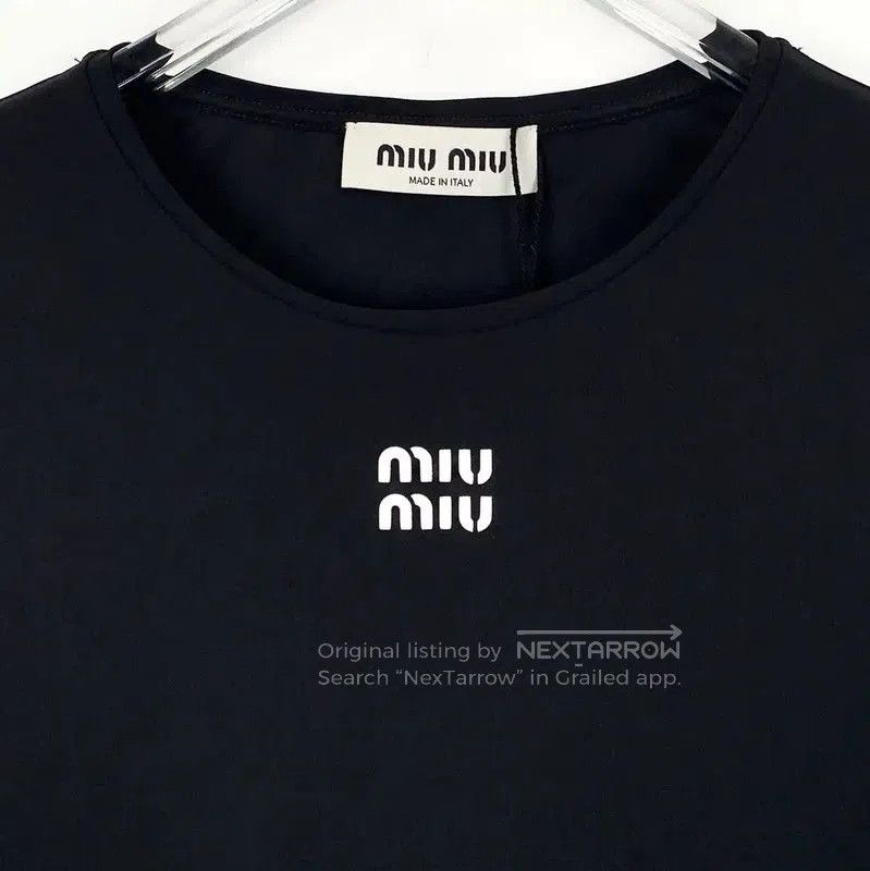 Miu Miu Miu Miu Black Short Sleeve Dress XS . Size XS / US 0-2 / IT 36-38 - 4 Thumbnail