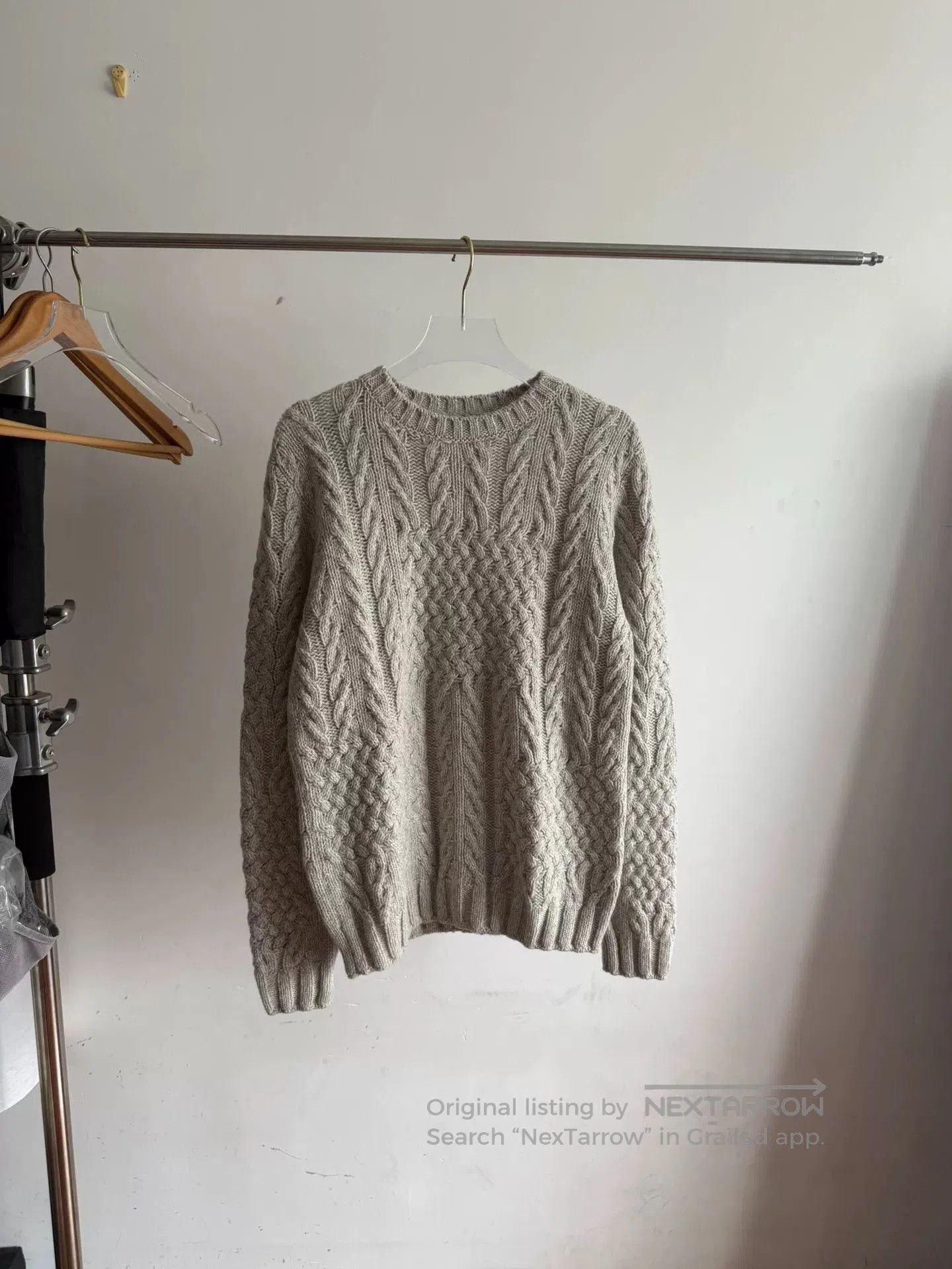 A.P.C. A.P.C Gray Wool Cable Knit Sweater. Size US M / EU 48-50 / 2 - 1 Thumbnail