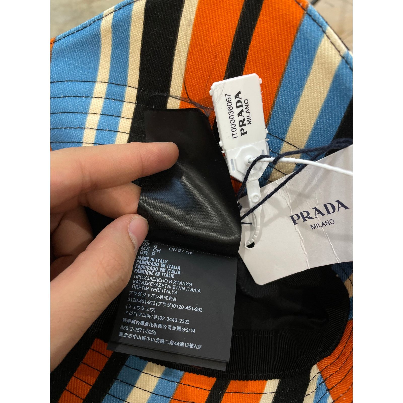 Prada Prada Bucket Hat Orange Multi New Small With Tags Size ONE SIZE - 6 Thumbnail