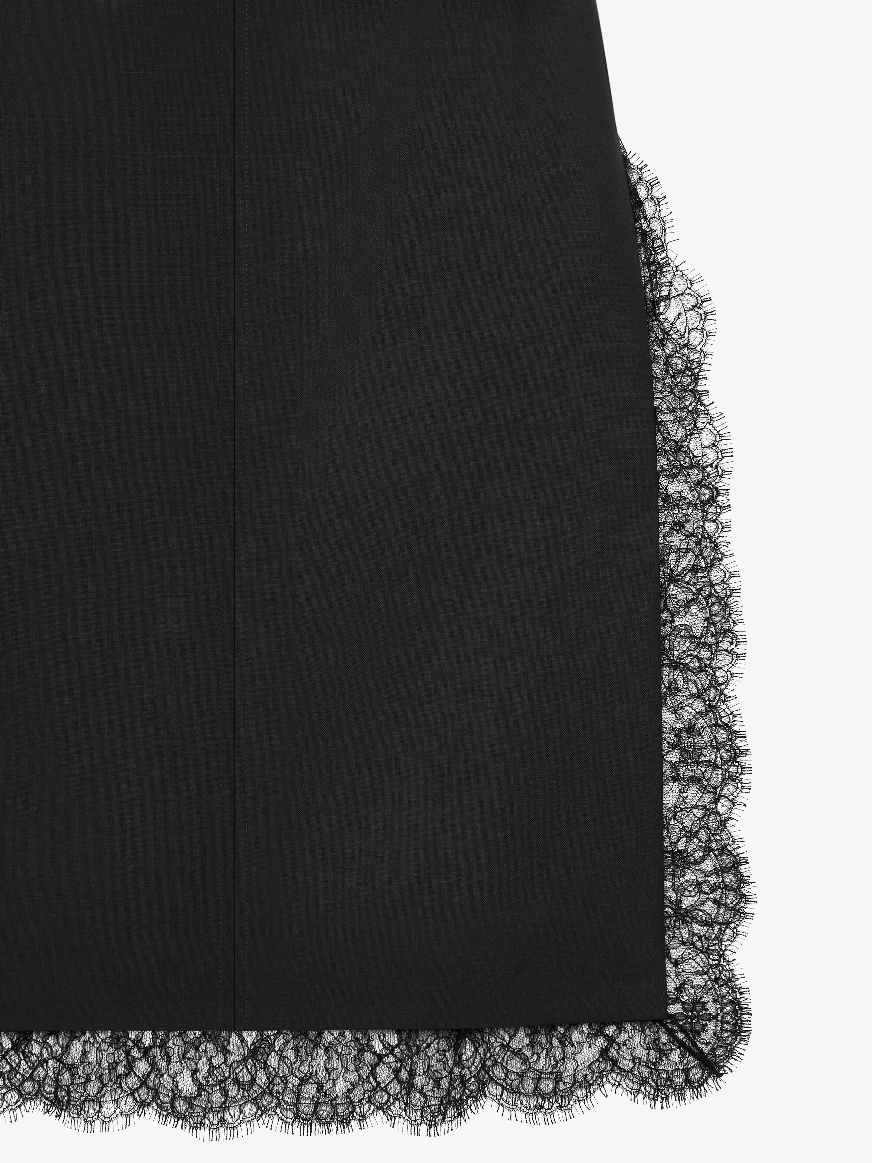 Givenchy o1w1db10325 Lace Details Skirt in Black Size 28" / US 6 / IT 42 - 5 Thumbnail