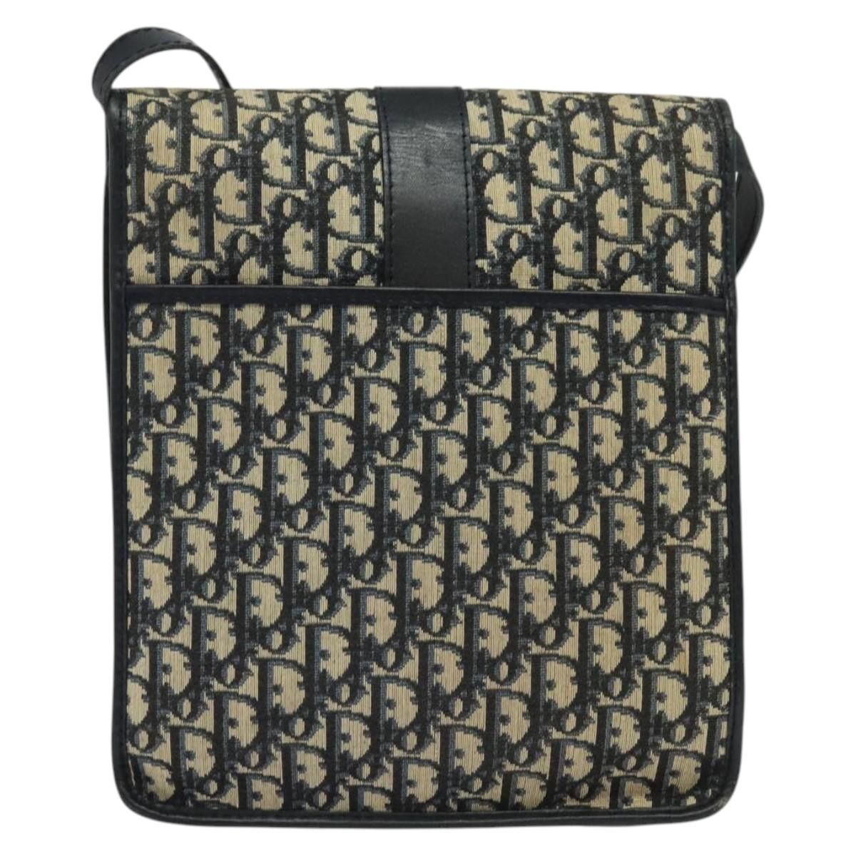 Dior DIOR Trotter Canvas Shoulder Bag Navy Silver Size ONE SIZE - 3 Thumbnail