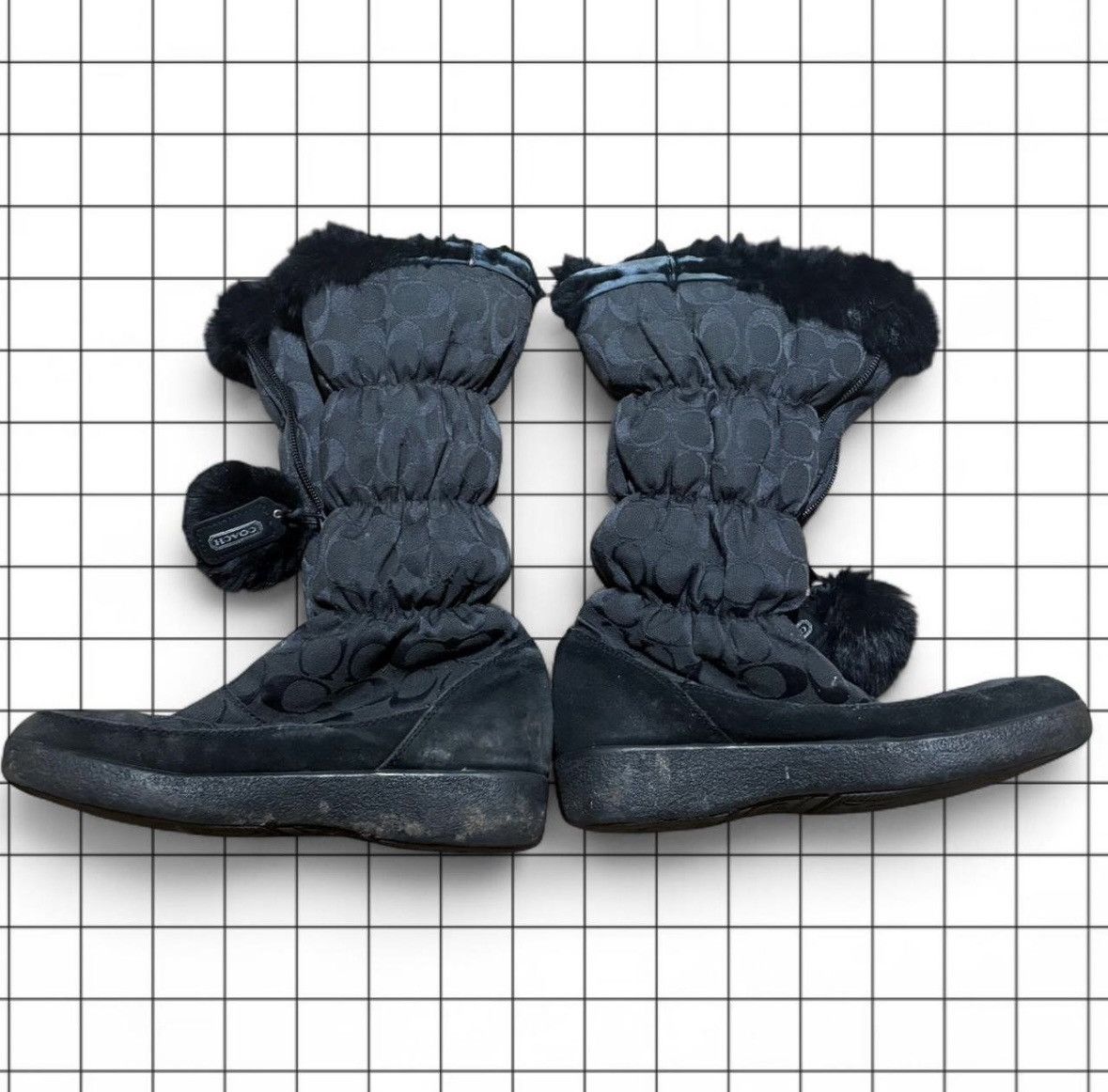 Coach Coach Womens Theona Boot Tall Black Signature Logo Size US 9 / IT 39 - 4 Thumbnail