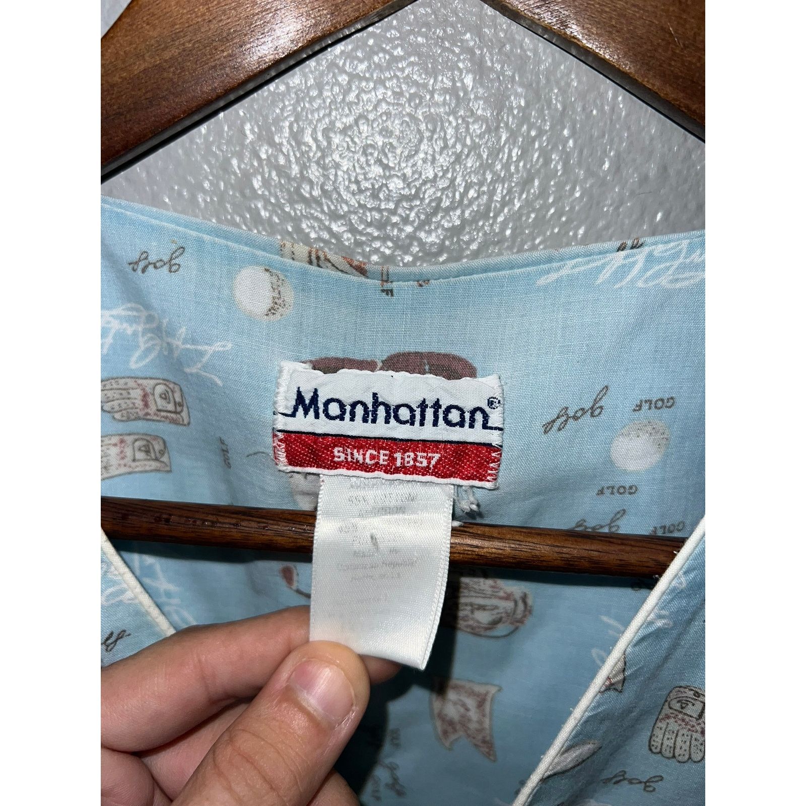 Manhattan Portage Vintage Manhattan Button Up Sleep Shirt Golf Golfing Sleeper Size US L / EU 52-54 / 3 - 6 Thumbnail