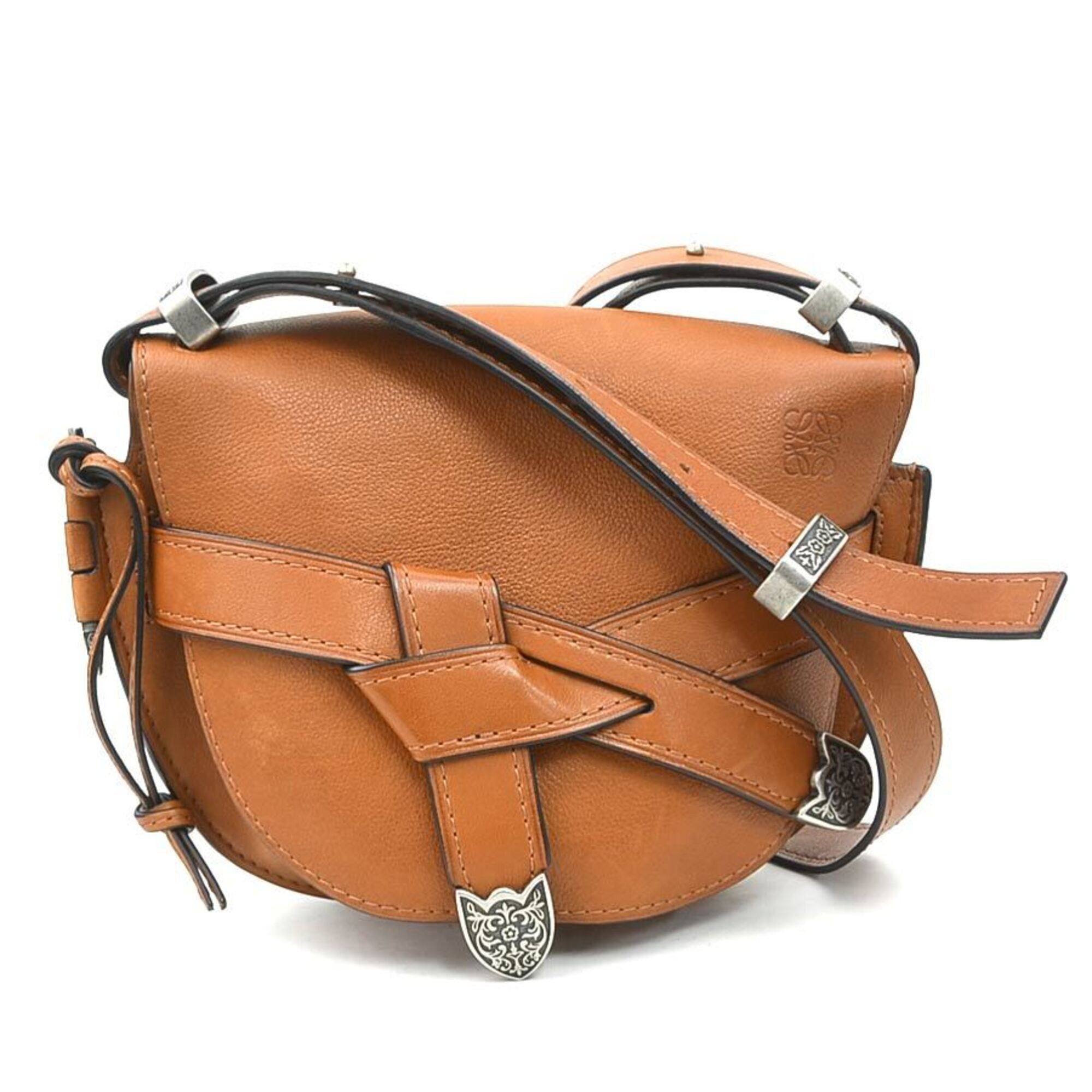Loewe Loewe Shoulder Bag Gate Western Small Leather Brown Women's 90246i Size ONE SIZE - 1 Thumbnail