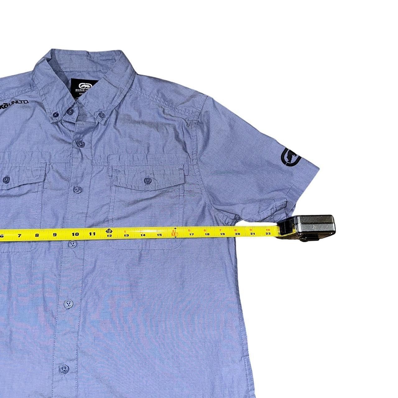 Ecko Unltd. ecko unltd button down shirt mens med blue short sleeve Y2K Size US M / EU 48-50 / 2 - 2 Thumbnail