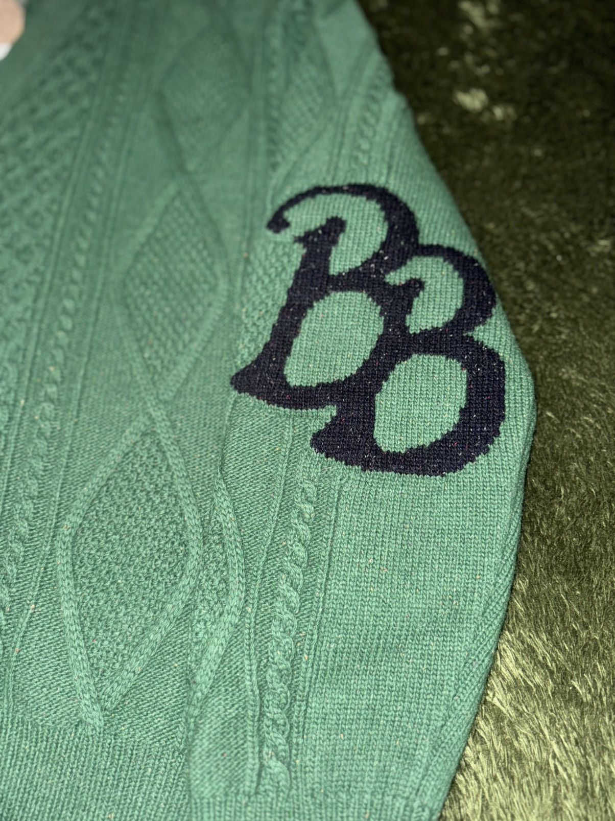 Brooks Brothers [M] Eastlogue X Brooks Brothers Cable Knit Cardigan – Green Size US M / EU 48-50 / 2 - 5 Thumbnail