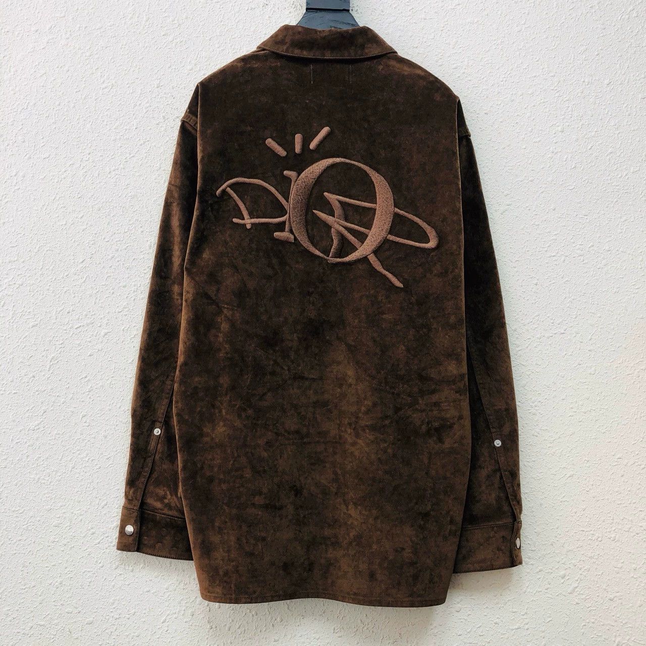 Dior brown suede embroidered shirt jacket Size US L / EU 52-54 / 3 - 2 Thumbnail