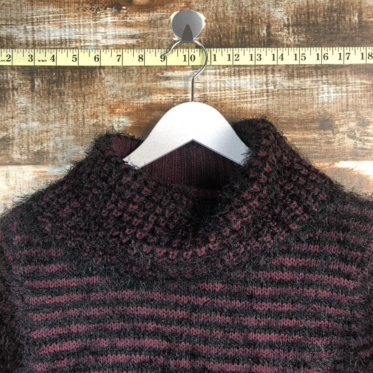 Homespun Knitwear × Japanese Brand DL Cherry Couture Maroon mohair Knitwear #C042 Size S / US 4 / IT 40 - 4 Thumbnail