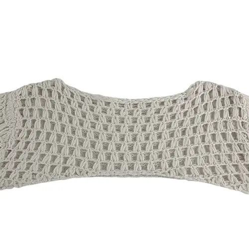 Japanese Brand × Vintage Women Y2k Crochet Knit Hollow Out Crop Top Long Size ONE SIZE - 4 Thumbnail