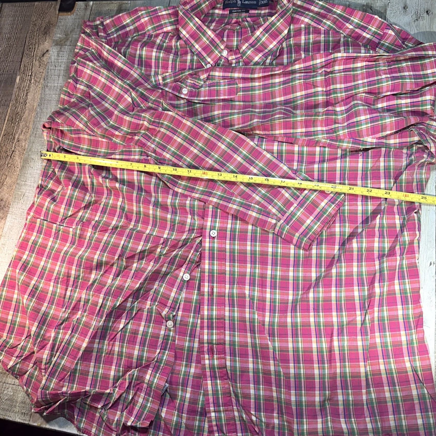 Ralph Lauren Ralph Lauren Button-Down XXL Shirt Pink Plaid Classic Fit Long Sleeve Multicolor Cotton Knit Button-Up Mens Size US XXL / EU 58 / 5 - 4 Thumbnail