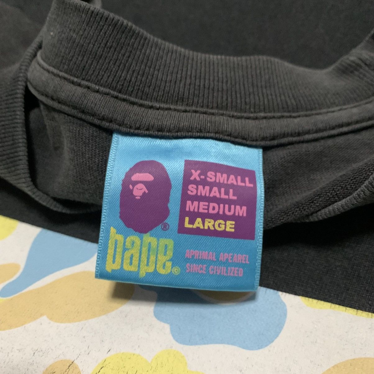 Bape Bape Large Sapporo City Camo Japan Black Tee A Bathing 2006 Size US L / EU 52-54 / 3 - 5 Thumbnail
