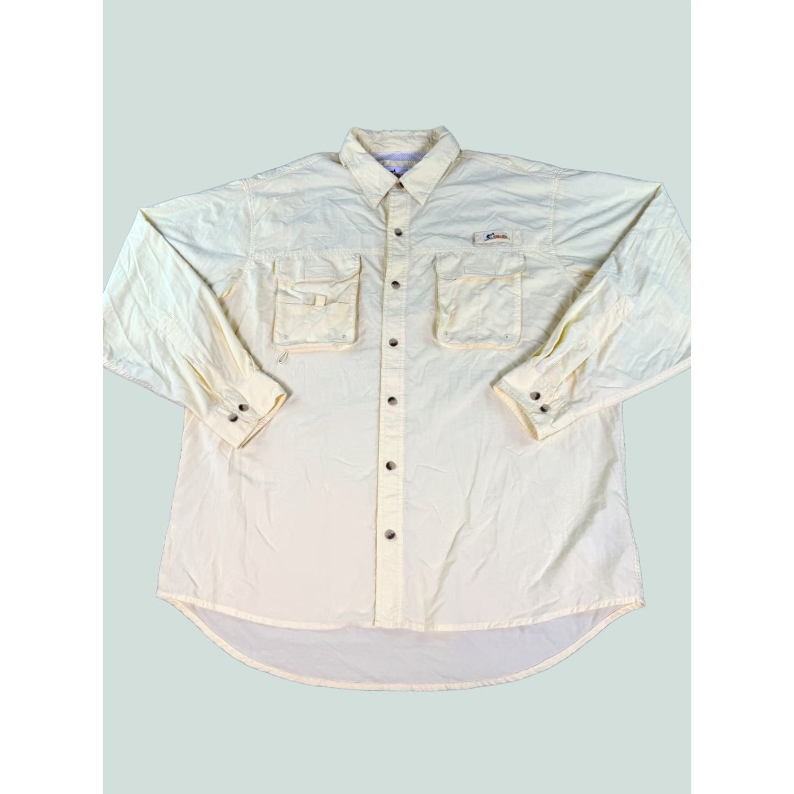 Vintage World Wide Sportsman Yellow Fishing Shirt XL Lightweight Button-Up Collared Long Sleeve Men's Size US XL / EU 56 / 4 - 1 Thumbnail
