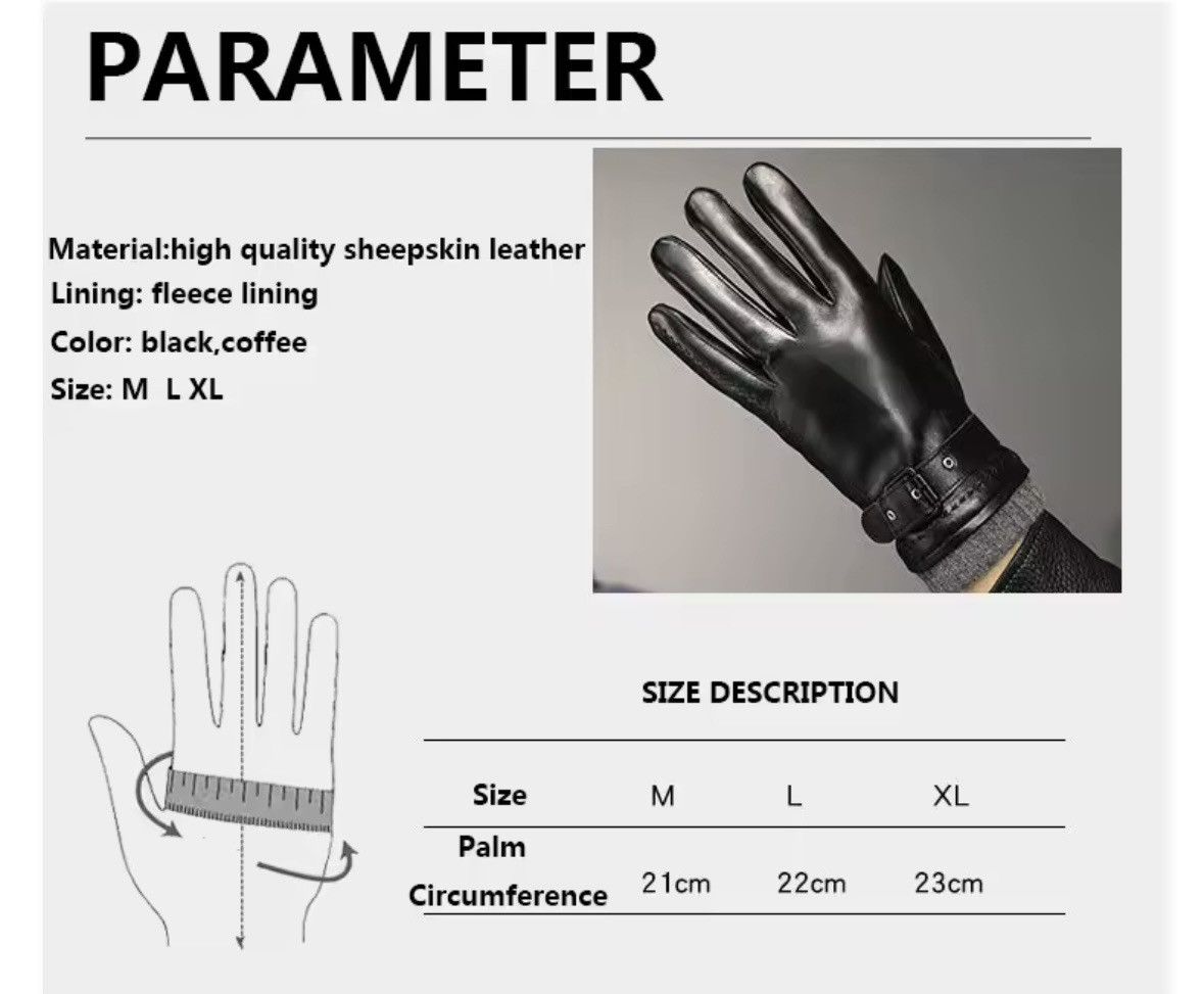 Designer Genuine leather gloves fashoin style Size ONE SIZE - 6 Thumbnail