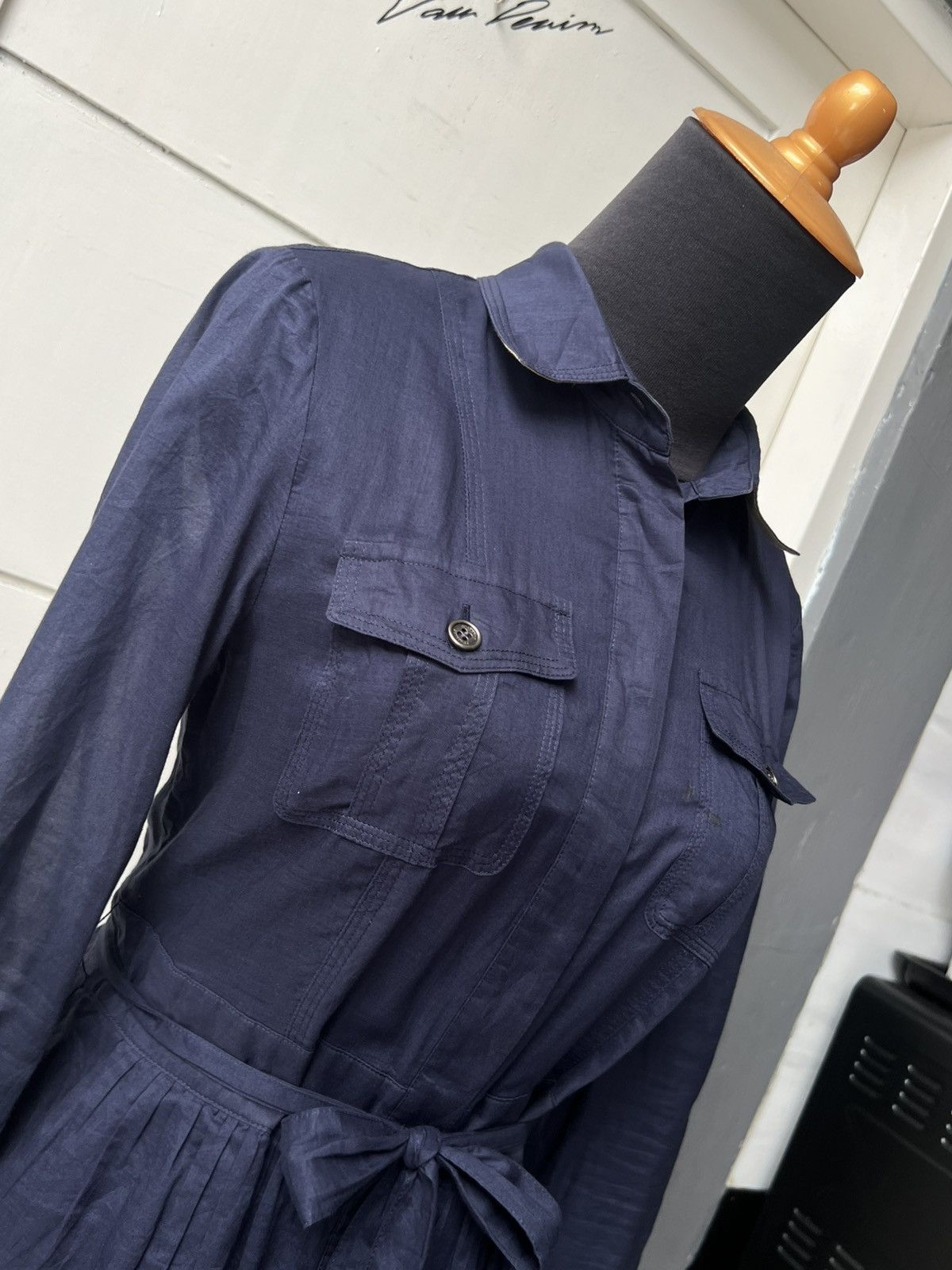 Burberry Burberry London Navy Shirt Dress Size XS / US 0-2 / IT 36-38 - 9 Thumbnail
