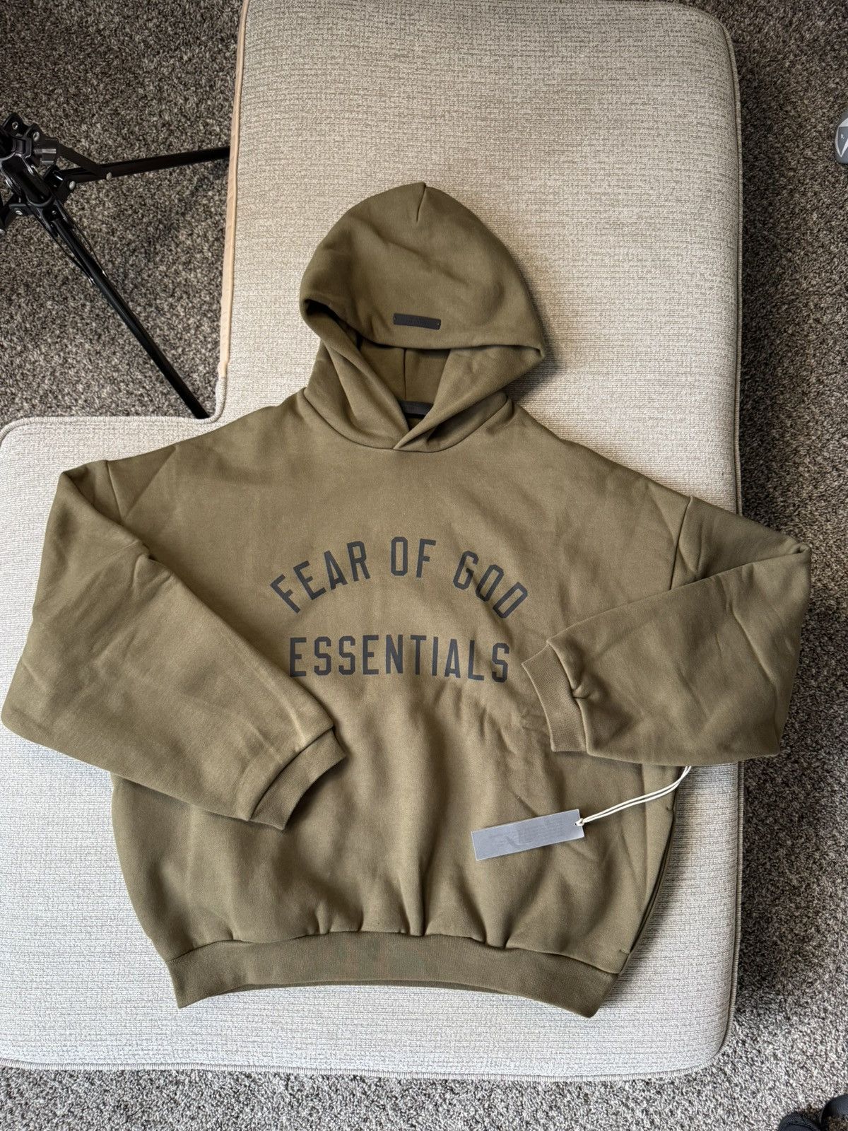 Olive Fear Of God Essentials Hoodie
