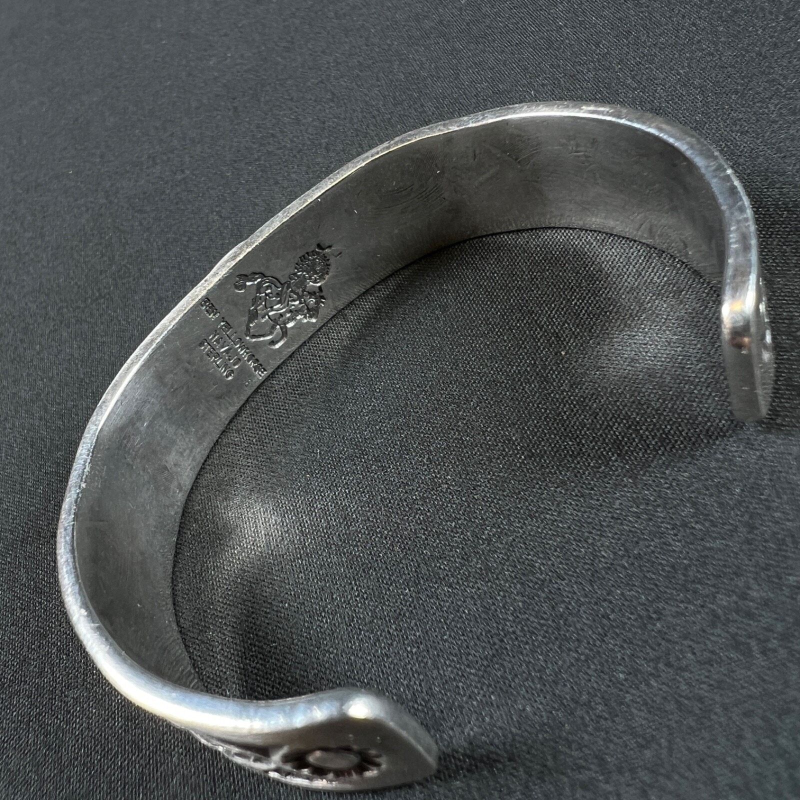 Vintage BEN YELLOW HORSE NAVAJO STERLING TURQUOISE SILVER BRACELET Size ONE SIZE - 11 Thumbnail