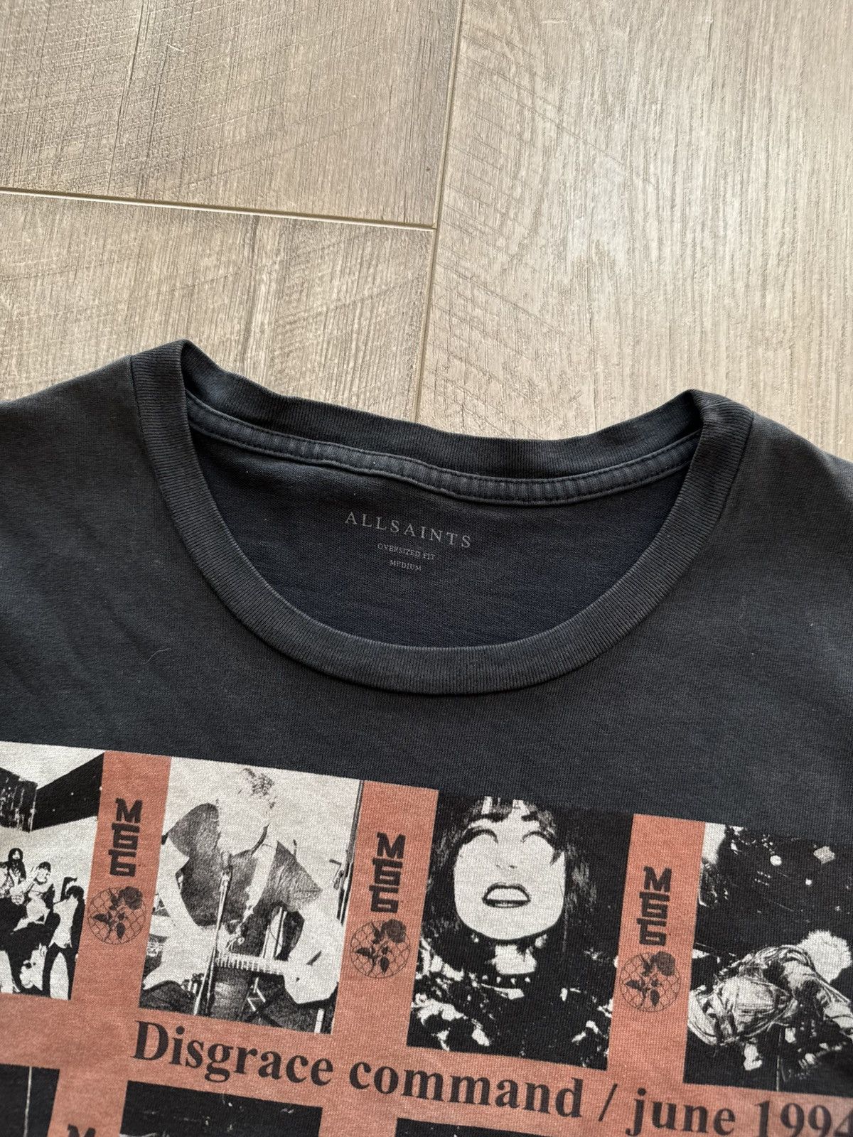 Allsaints Allsaints Command SS Crew heavy cotton wash faded t shirt Size US M / EU 48-50 / 2 - 4 Thumbnail