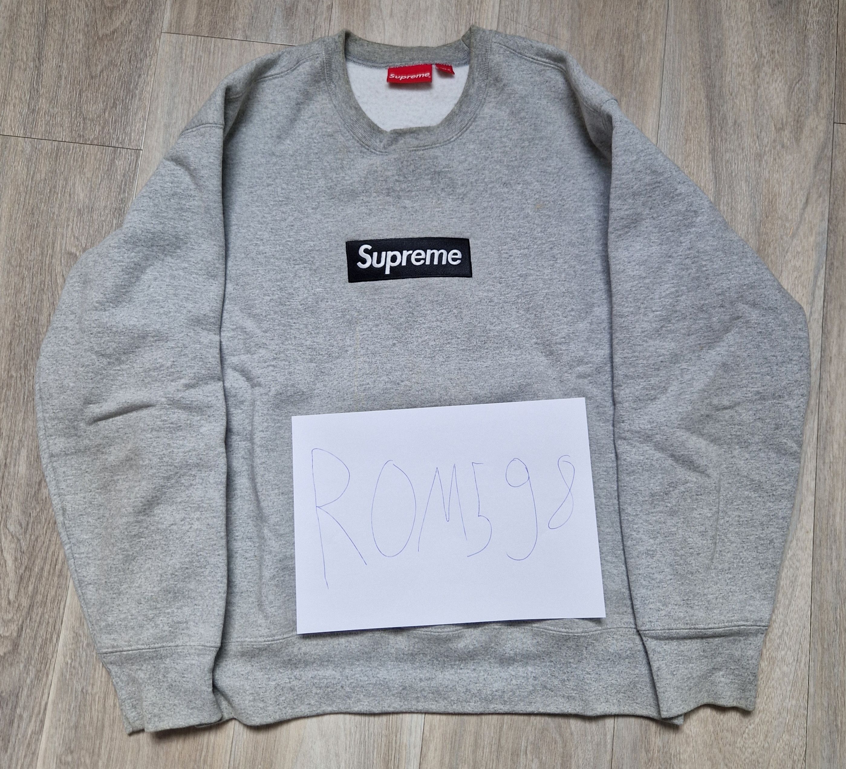 Supreme Supreme box logo crewneck grey FW22 | Grailed