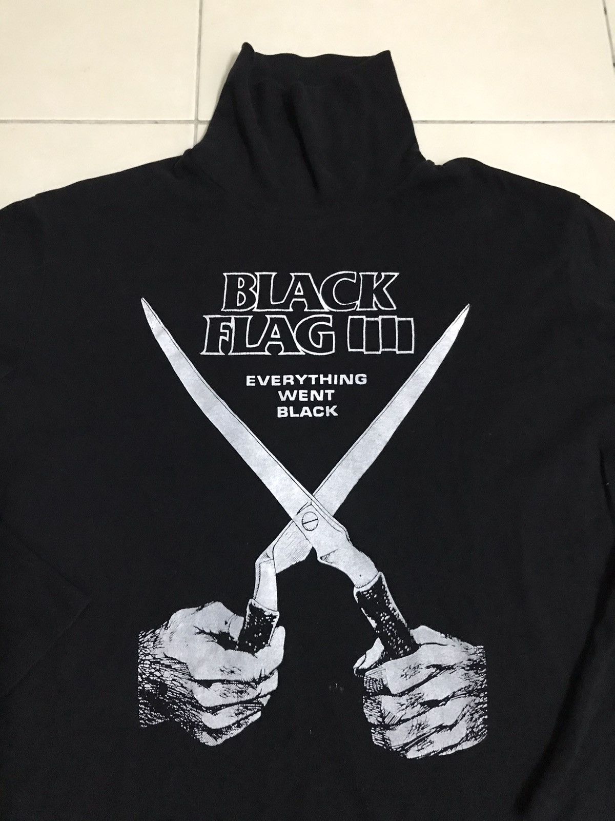Band Tees Rare Vintage Black Flag Everything Went Black Size US L / EU 52-54 / 3 - 5 Thumbnail