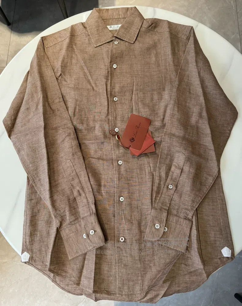 Loro Piana Loro Piana Solid color single-breasted long-sleeved shirt, Size XS / US 0-2 / IT 36-38 - 1 Thumbnail