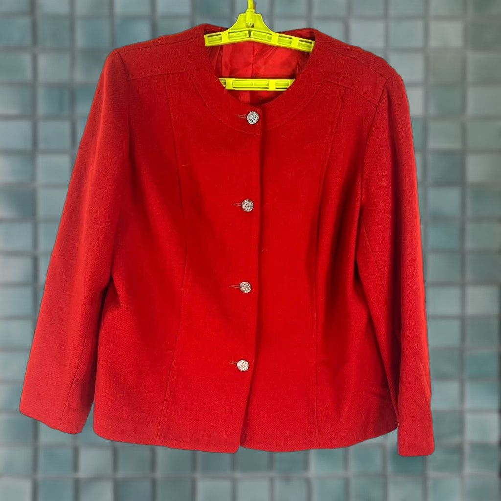 Vintage VINTAGE Junior House Cardigan Sweater Jacket Size L Red Womens Size L / US 10 / IT 46 - 1 Thumbnail