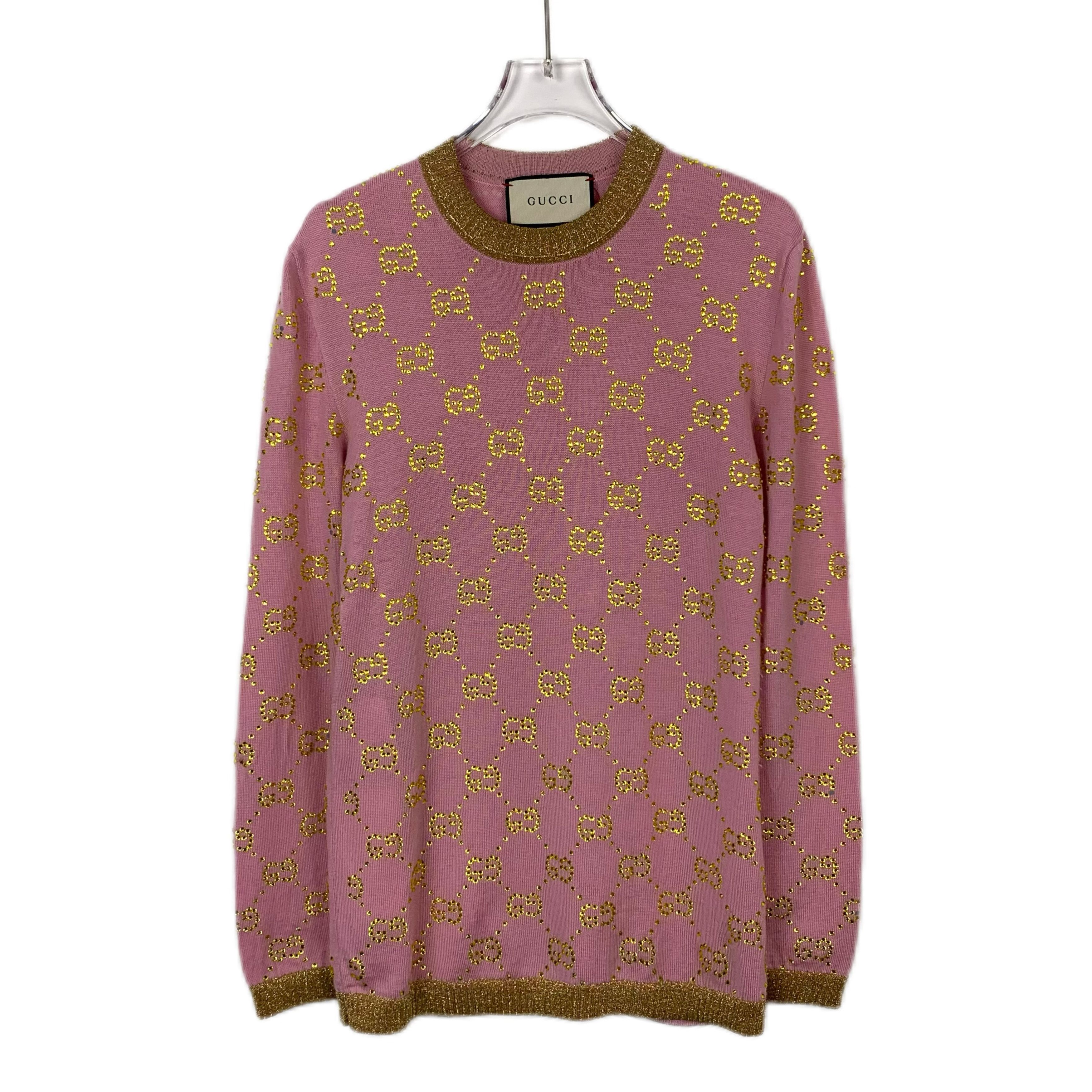 Gucci Gucci Sweater – Pink GG Monogram Wool Knit (Size XS) Size XS / US 0-2 / IT 36-38 - 1 Thumbnail