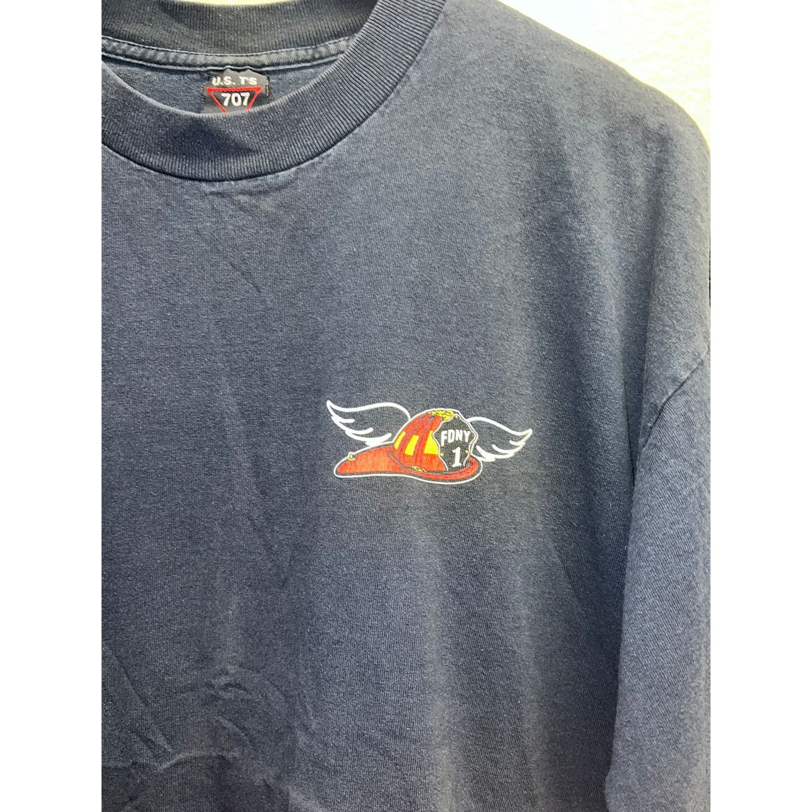 Vintage Vintage New York Fire Departmnet Shirt Fallen Blue 90s XL Size US XL / EU 56 / 4 - 3 Thumbnail