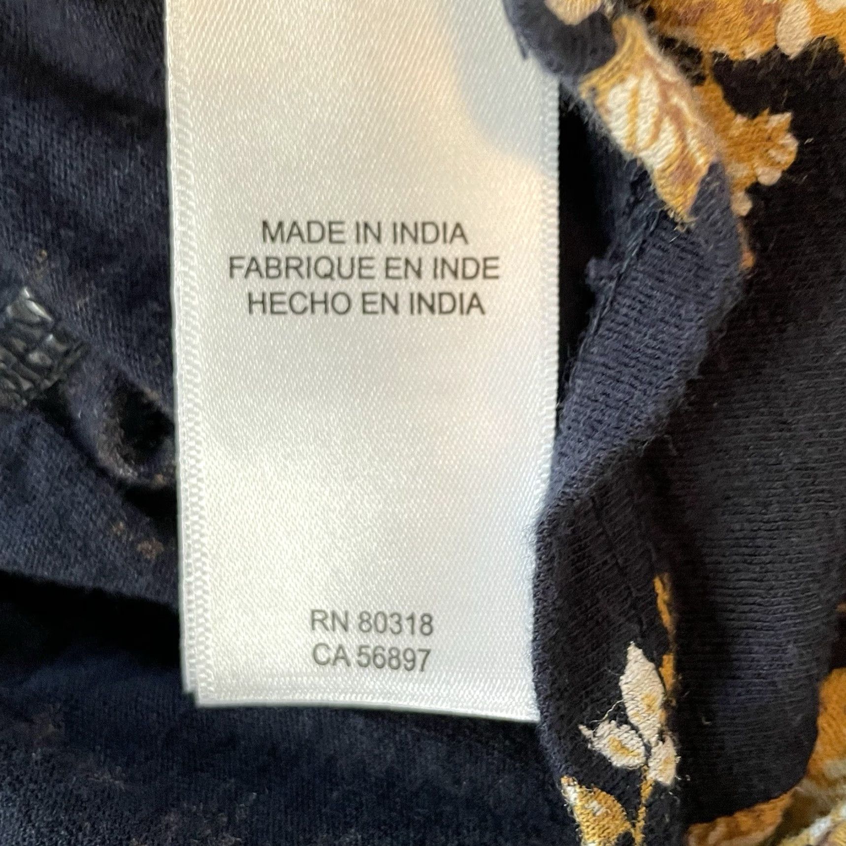 Lucky Brand Lucky Brand Blouse Top Floral Knit Peplum Blue Tan White Sleeves Long Casual Workwear Boho Hippie Bohemian Size S Womens Size S / US 4 / IT 40 - 7 Thumbnail