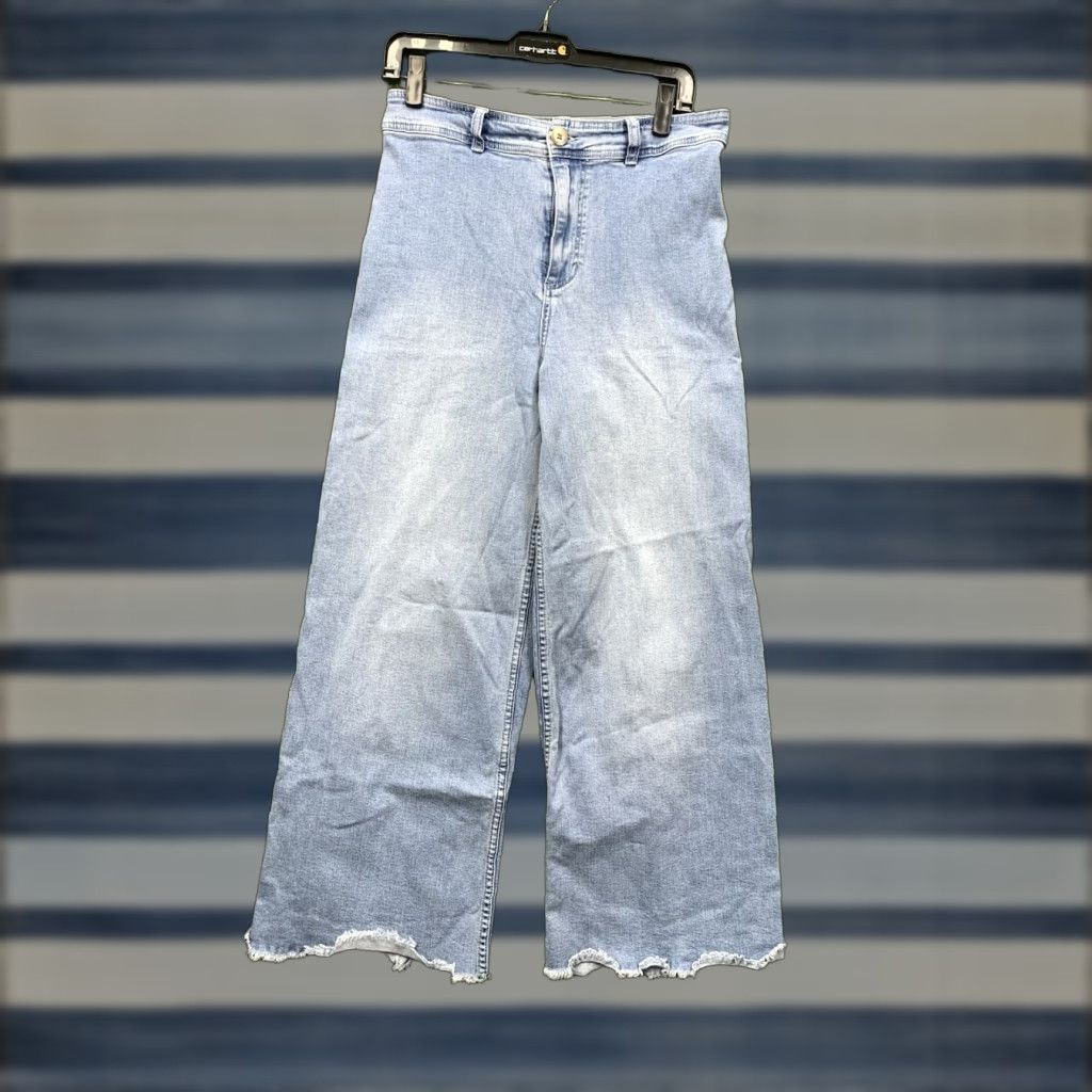 Billabong VINTAGE Billabong Salty Blonde Jeans Womens 30 30x28 Light Wash Baggy Wide Leg Y2K Skate Size 30" / US 8 / IT 44 - 1 Thumbnail