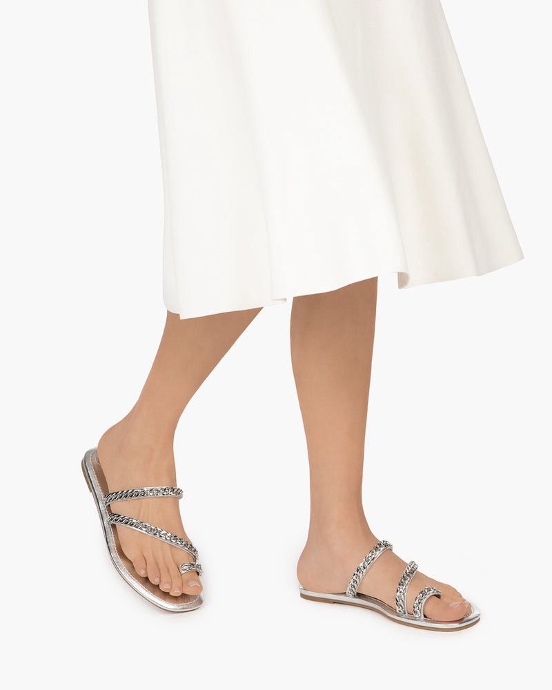 Other ERIC JAVITS CHAINMI TOE LOOP SANDAL SILVER SIZE 10 Size US 10 / IT 40 - 5 Thumbnail