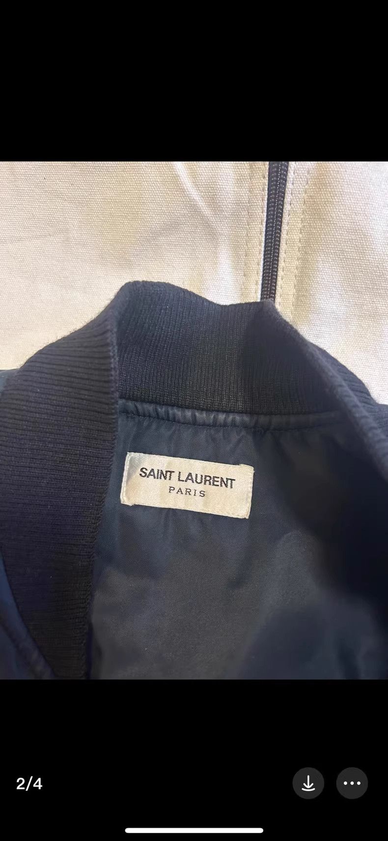 Yves Saint Laurent Saint Laurent Black Flight Bomber Jacket Size 50 Size US M / EU 48-50 / 2 - 3 Thumbnail