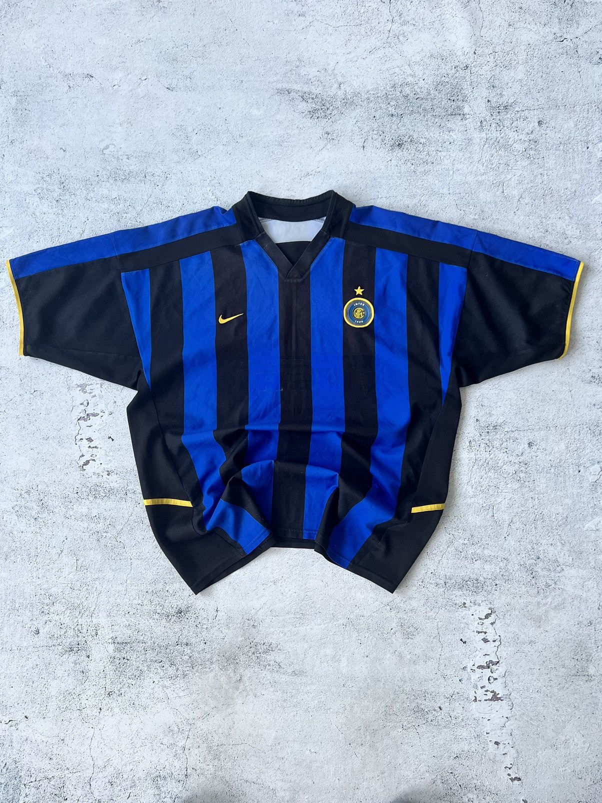Nike × Vintage 🔵⚫️Nike Inter Milan 2002 2003 Home Jersey Size US XL / EU 56 / 4 - 1 Thumbnail