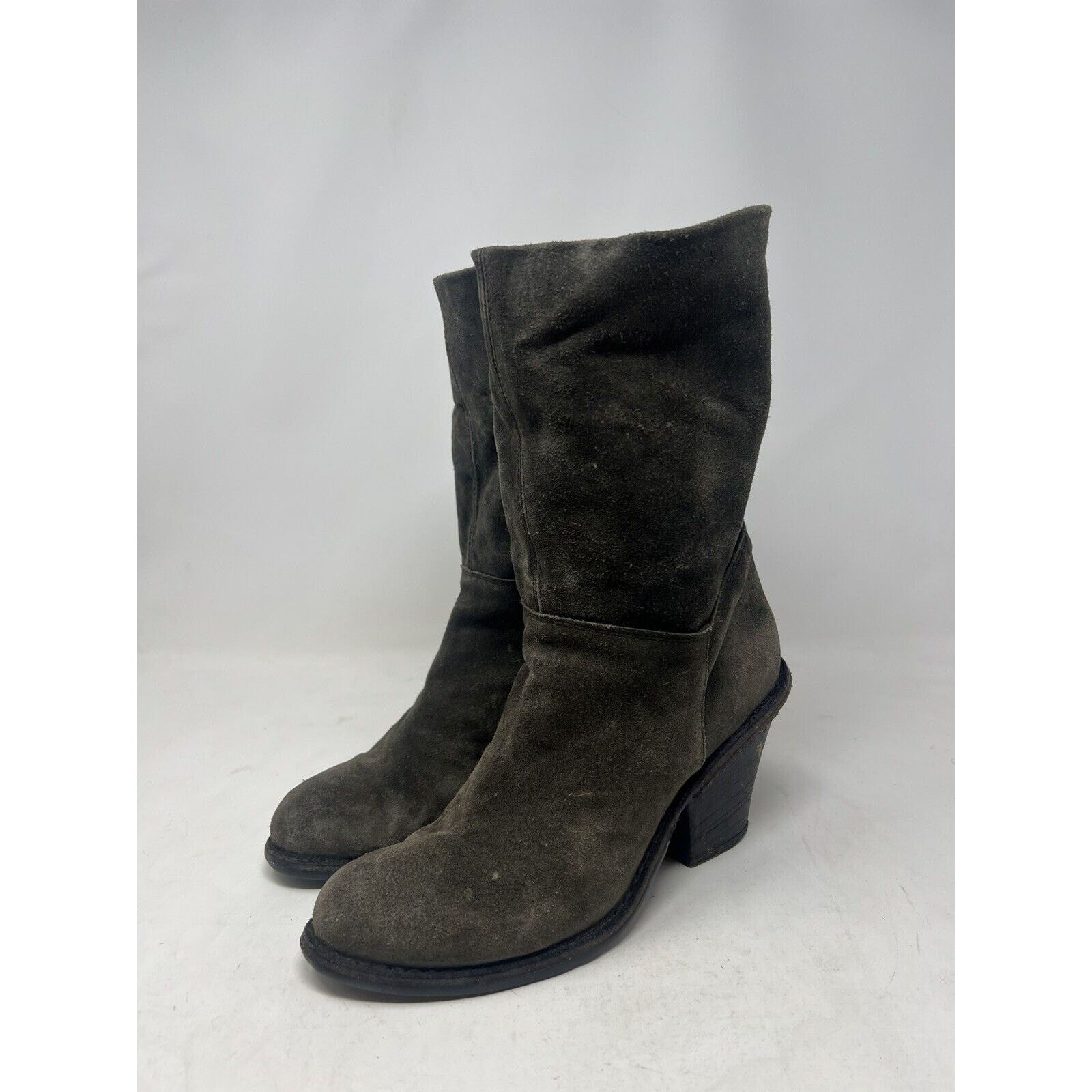 Fiorentini + Baker Fiorentini Baker Gray suede Leather Pull on Women’s Boots 39 Size US 8 / IT 38 - 2 Thumbnail